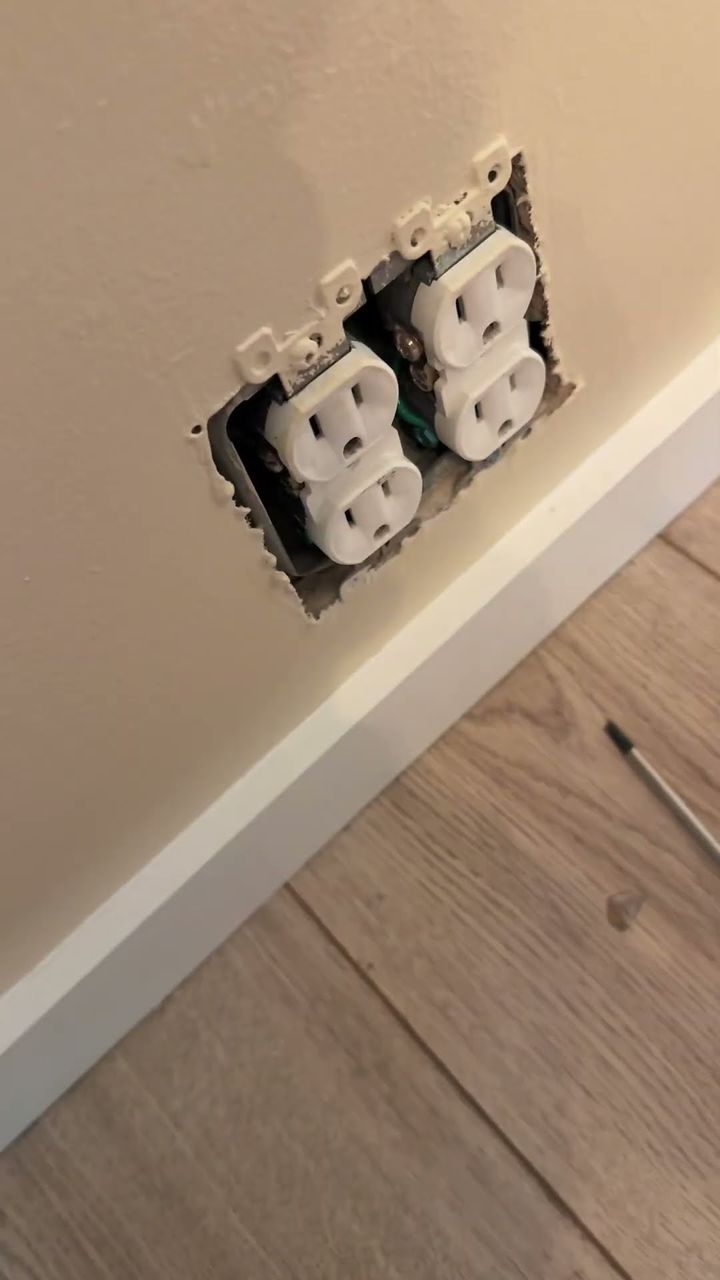 New duplex outlets installed