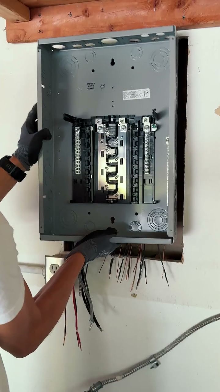 A new breaker panel installed and dressed